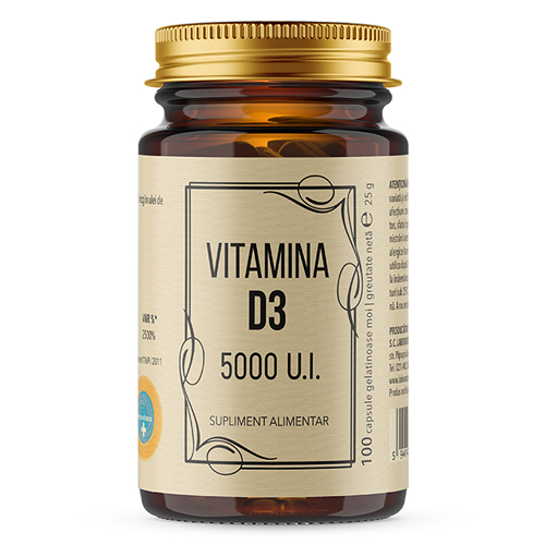 Vitamina D3 5000 UI 100 cpr, Laboratoarele Remedia